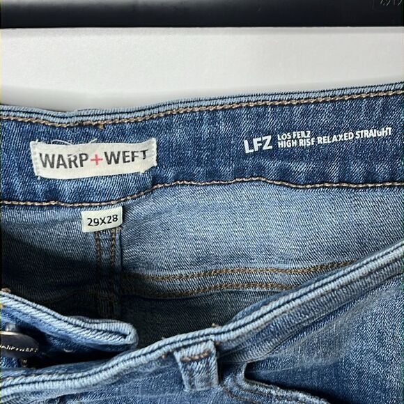 Warp + Weft Los Feliz High Rise Relaxed Straight Jeans Size 29/28 - Picture 5 of 7